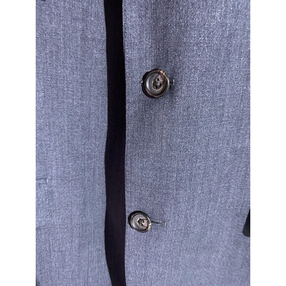 Lauren Ralph Lauren Blazer Mens 40L Gray Slim Black Label Wool Sport Coat Jacket - Picture 12 of 16
